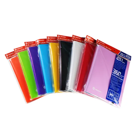 Customize 9 Pockets Binder Sticker Album PP Material Game Card Photo Album 