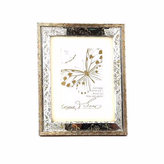 Picture Frame with Mirror Strip Home Decoration Plastic Photo Frame