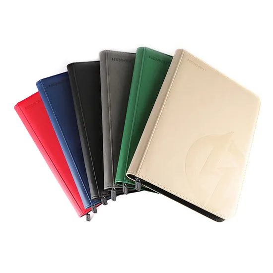 Storage Binder Custom Collecting Photo Zipper PU Leather Protecting Album 