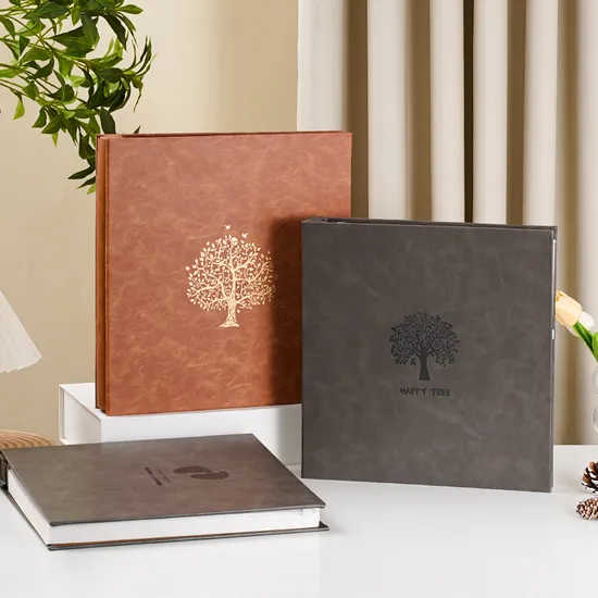 10inch Horizontal Binder PU Leather Cover Album with DIY Self
