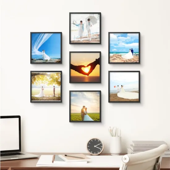 Mixtiles Sticky Plastic Black Merry Christmas Gift Photo Frame 