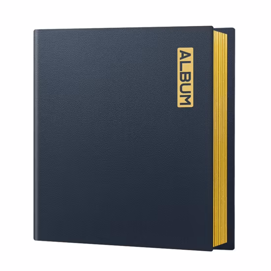 Large Photo Album Self Adhesive 20 Pages DIY Suitable Photo Albums for Family Wedding Baby Travel PU Leather Cover
