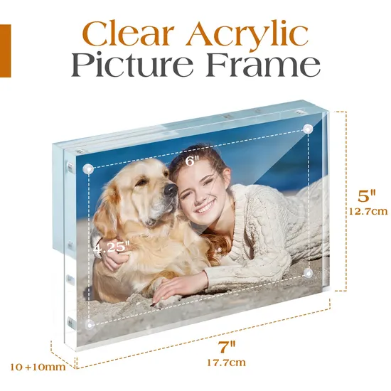 Premium 10mm Thick Acrylic Photo Frame for Table Display 